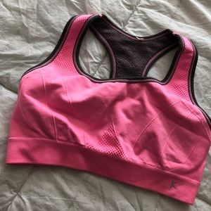 Pink sports bra